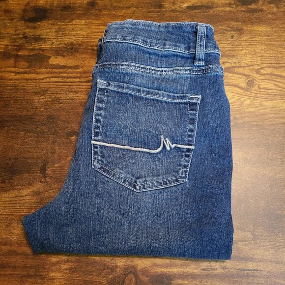 Maurices Jeans 8 S Mid Rise Straight Medium Dark Wash Stretch Denim - Picture 3 of 9